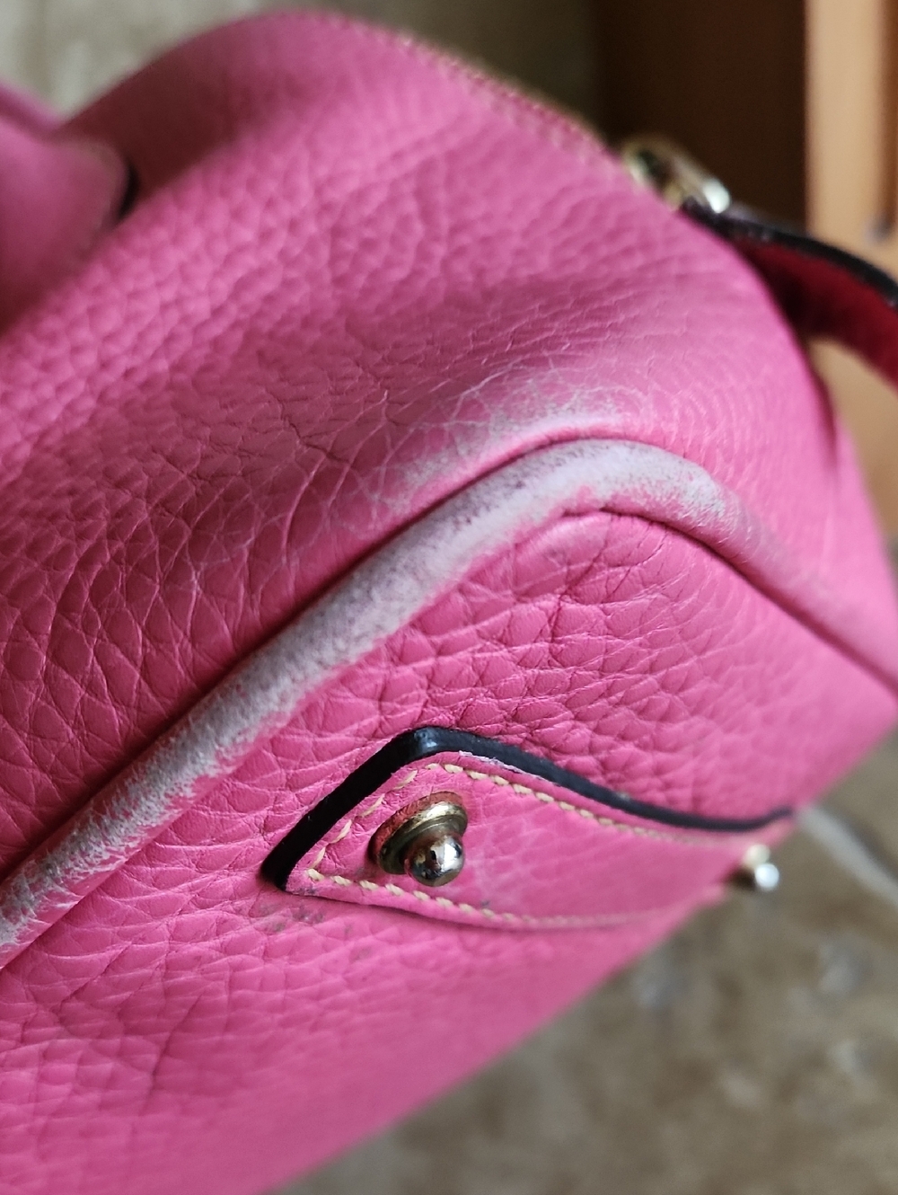 Dooney & Bourke Pink Pebbled Leather Baby Domed Satchel with Matching Wallet - Picture 9 of 16